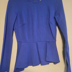 Asymmetrical Blue Blouse